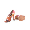 second hand Emilio Pucci Vintage Geometric Print Suede Strappy Sandals