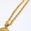 Chanel CC Open Heart Pendant Necklace Metal