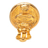 Chanel Gold Plated 31 Rue Cambon Round Clip on Earrings Secondhand