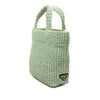 Prada Small Raffia Effect Crochet Embroidered Logo Tote Secondhand