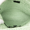 Secondhand Prada Small Raffia Effect Crochet Embroidered Logo Tote
