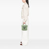 Prada Small Raffia Effect Crochet Embroidered Logo Tote Secondhand