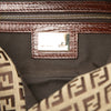 Fendi Zucchino Canvas Double Flap Shoulder Bag Secondhand