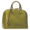 Secondhand Louis Vuitton Alma Beige Patent Leather Bag
