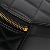 Chanel Quilted Lambskin Oval Logo Chain Top Handle Round Clutch on Chain Secondhand