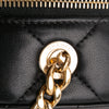 Chanel Quilted Lambskin Oval Logo Chain Top Handle Round Clutch on Chain Secondhand