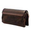 Burberry Metallic Woven Calfskin and Suede Flap Secondhand