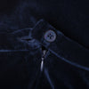 Secondhand Blumarine Navy Velvet Skirt Suit With Fur Cuffs - '00s