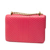 Secondhand Prada Soft Calf Chevron Impunture Turn Lock Chain Crossbody