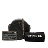 Chanel CC Quilted Caviar Round Clutch With Chain Secondhand