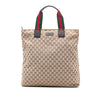 Gucci GG Canvas Web Tote Secondhand