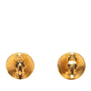 Chanel CC Gold Plated Round Clip On Earrings Secondhand