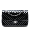 Chanel Medium Classic Chevron Patent Double Flap Secondhand