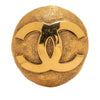 Chanel CC Gold Plated Round Pin Brooch Secondhand