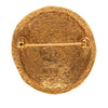 Chanel CC Gold Plated Round Pin Brooch Secondhand