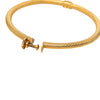 Chanel CC Gold Plated Textured Hoop Screw Back Earrings Secondhand