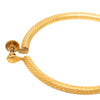 Chanel CC Gold Plated Textured Hoop Screw Back Earrings Secondhand