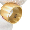 Chanel CC Gold Plated Crystals Heart Ring Secondhand