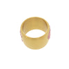 Chanel CC Gold Plated Crystals Heart Ring Secondhand
