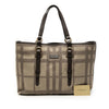 Burberry Tonal Check Canvas Tote Secondhand