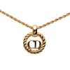 Dior Gold Plated CD Logo Pendant Necklace Secondhand