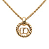 Dior Gold Plated CD Logo Pendant Necklace Secondhand