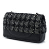 Chanel Medium Classic Tweed and Caviar Double Flap Secondhand