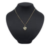 Secondhand Chanel Gold Plated Rhinestone CC Logo and Heart Pendant Necklace