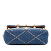 Valentino Medium Denim Roman Stud Satchel Secondhand