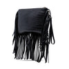 Saint Laurent Croc Embossed Calfskin Monogram Fringe Clutch Secondhand