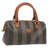 Secondhand Fendi Pequin Brown Canvas Bag