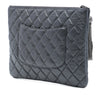 Secondhand Chanel Medium Quilted Aged Calfskin Chain Tassel O Case Clutch