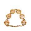 Chanel CC Gold Plated Openwork Circle Charms Link Bracelet Secondhand