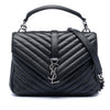 Saint Laurent Medium Chevron Sheepskin Monogram College Satchel Secondhand