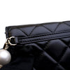 Chanel Quilted Lambskin Maxi Pearls Clutch With Chain Secondhand