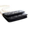 Chanel Quilted Lambskin Maxi Pearls Clutch With Chain Secondhand
