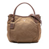 Secondhand Prada Vitello Daino Trimmed Tessuto Satchel