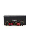 Prada City Calf Leather Tuc Key Ring Secondhand
