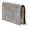 Dior Metallic Patent Microcannage Diorama Wallet on Chain Secondhand