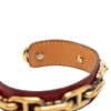 Hermès Leather and Gold Plated Chaine d Ancre Cuff Bracelet Secondhand