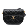Secondhand Chanel CC Quilted Calfskin Round Moon Messenger Flap