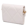 Chanel Quilted Lambskin Chanel 19 Card Holder On Chain Secondhand