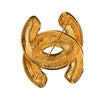 Chanel CC Gold Plated Quilted Pin Brooch Secondhand