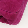 Secondhand Chanel Coco Mark Purple Suede Bag