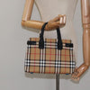 Secondhand Burberry The Banner Beige Canvas Bag
