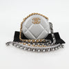 Secondhand Chanel Ronde Silver Leather Bag