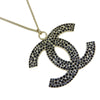 Chanel CC Gold Plated Rhinestone Pendant Necklace Secondhand