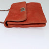 Secondhand Chanel Chocolate bar Red Suede Bag