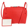 Secondhand Bottega Veneta Intrecciato Red Leather Bag
