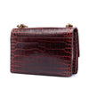 Saint Laurent Medium Croc Embossed Leather Monogram Sunset Crossbody Secondhand